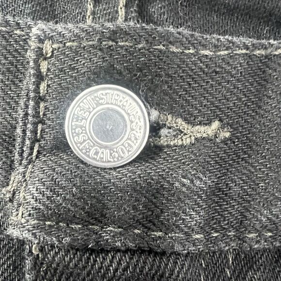 Levi's Jeans 550 Men's 31x34 Fits 32x33 Relaxed Black Cotton Denim Dark 2011 EUC - Picture 12 of 16